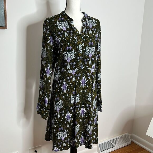 Y.A.S high neck printed midi dress, Large - Picture 4 of 12